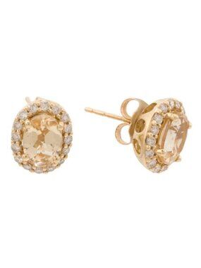 LE VIAN 14kt Gold Papaya Morganite Earrings